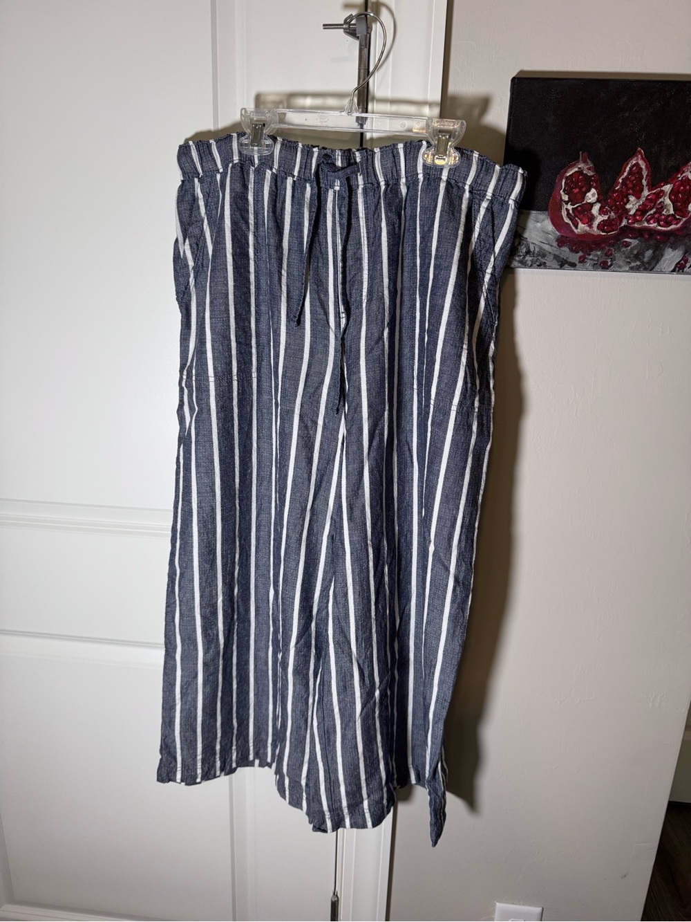 Striped Navy and White Drawstring pants Splendid